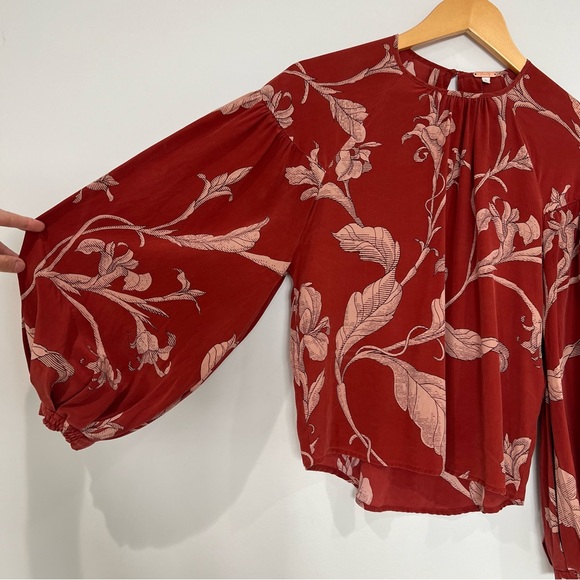 Johanna Ortiz Hecho Por Amor Printed Silk Blouse - Picture 4 of 6